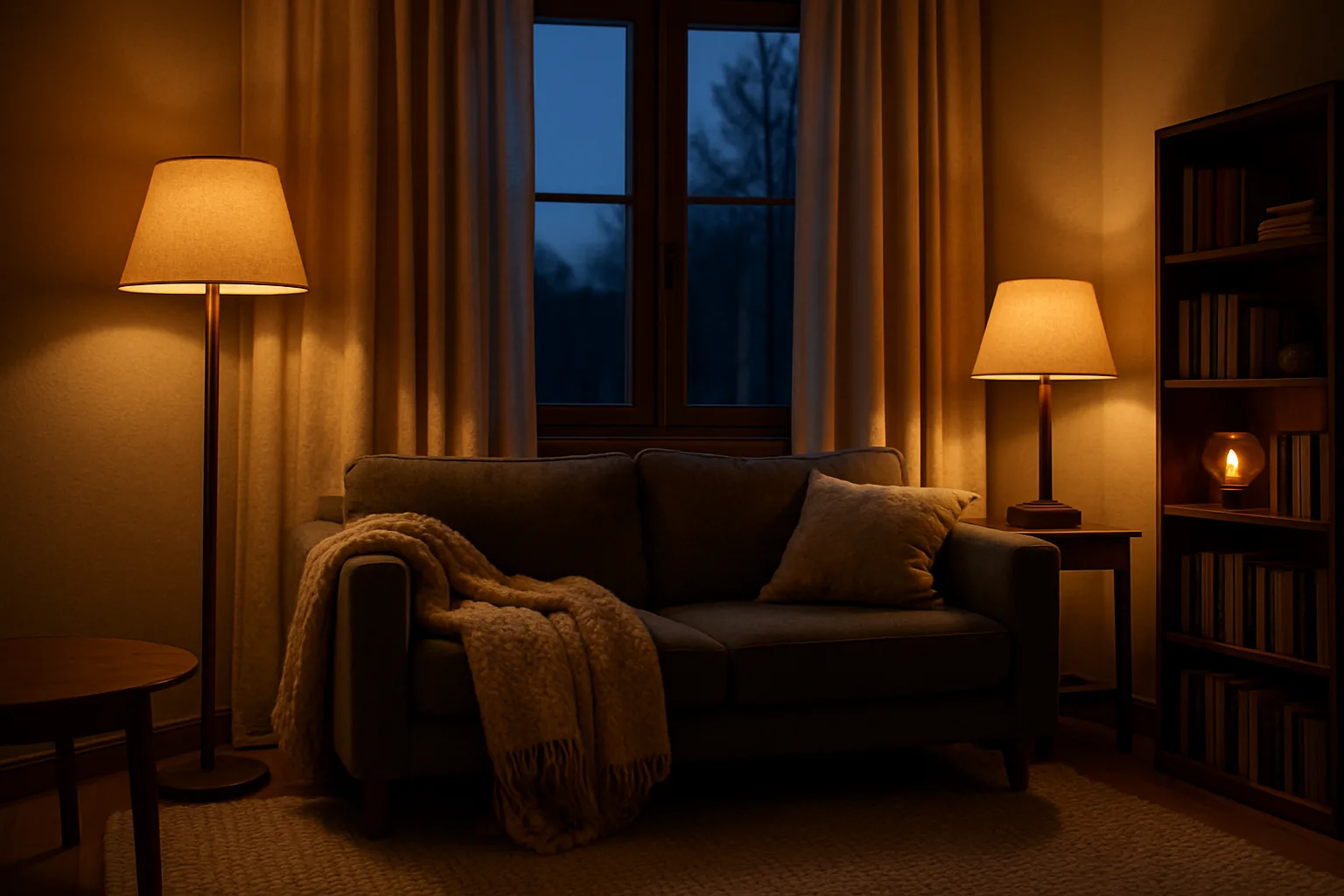 How to Make a Room Feel Cozy: Warm Bulbs, Layered Lamps, Textiles and Scent