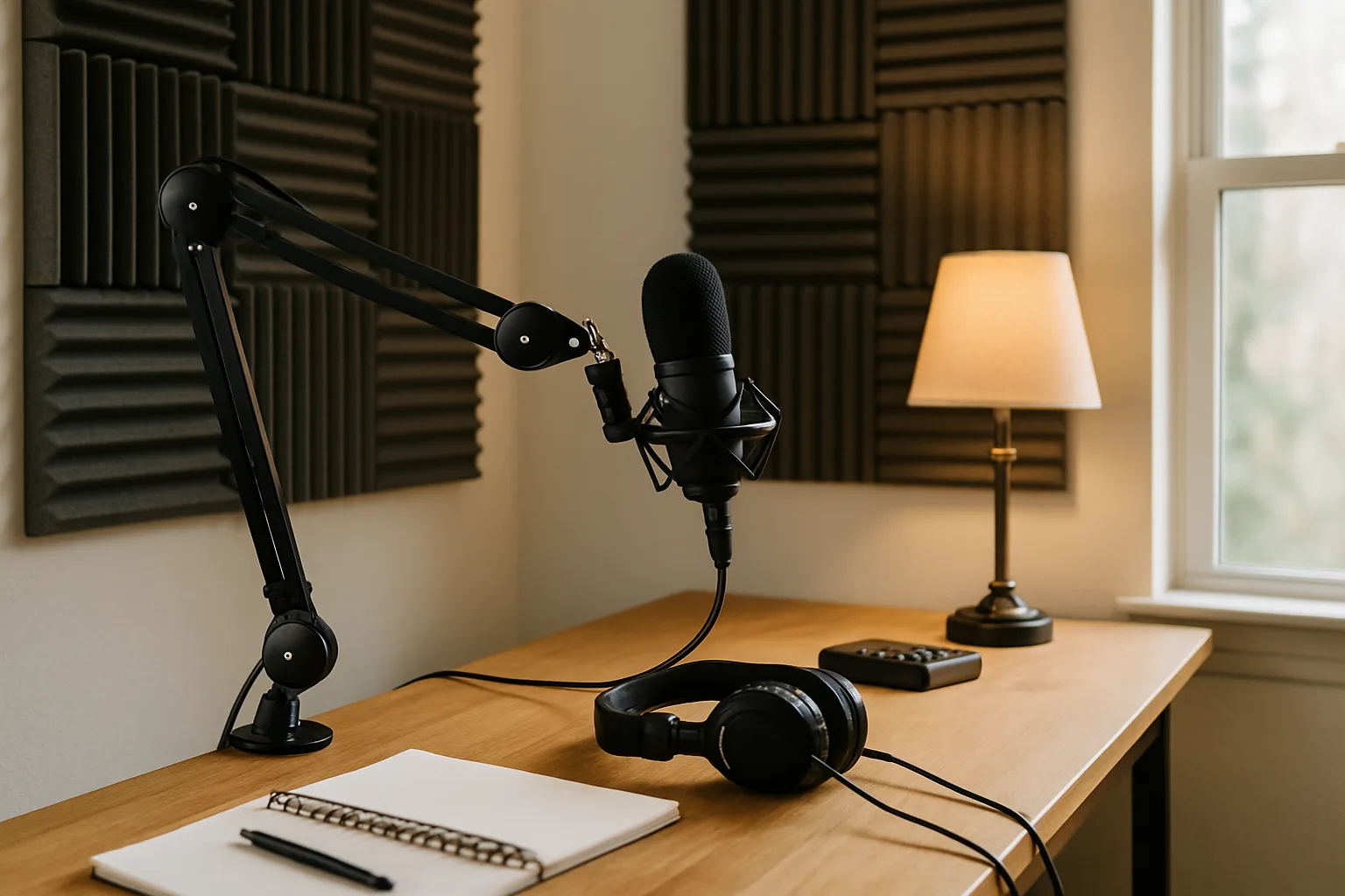 How to Turn a Spare Room Into a Home Podcast Studio: Mic, Interface and Acoustic Treatment