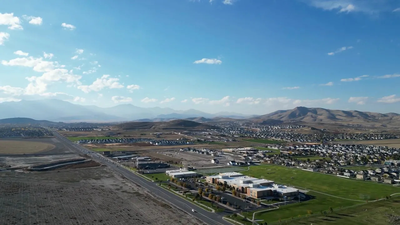 New home construction, community growth, and neighborhood streets near local parks