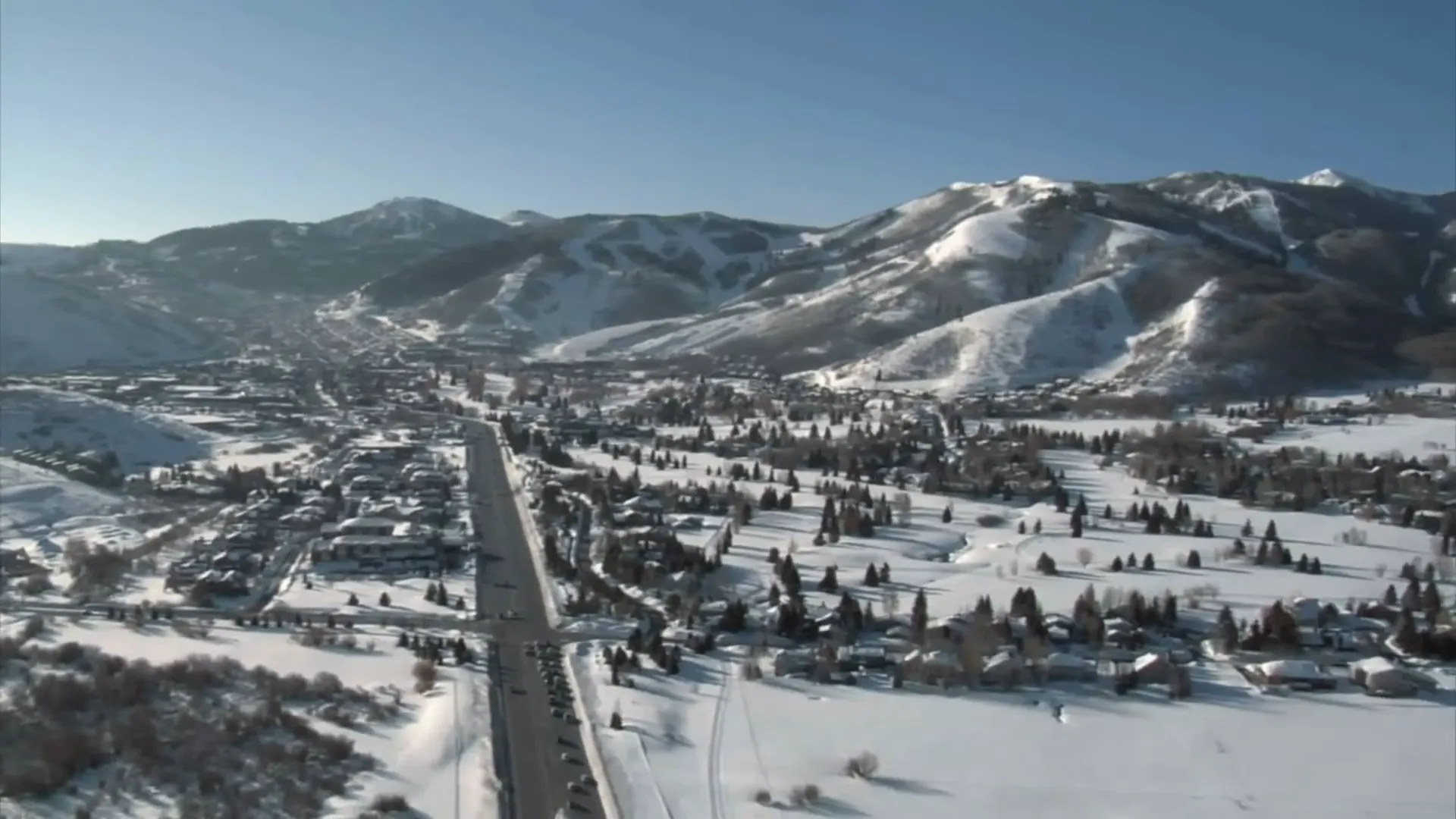 Ski slopes and biking trails in Park City