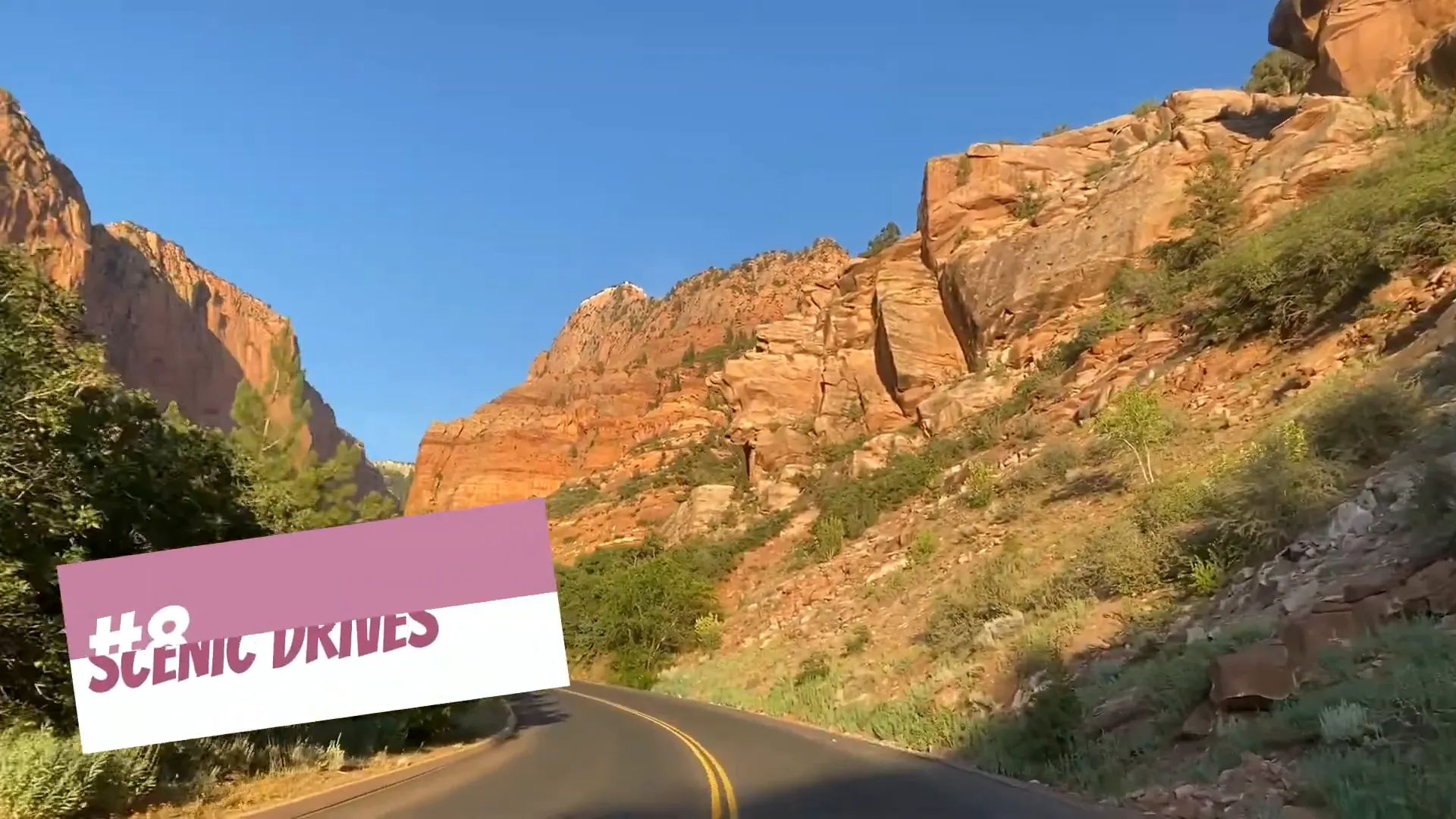 Scenic drive through Cedar Canyon