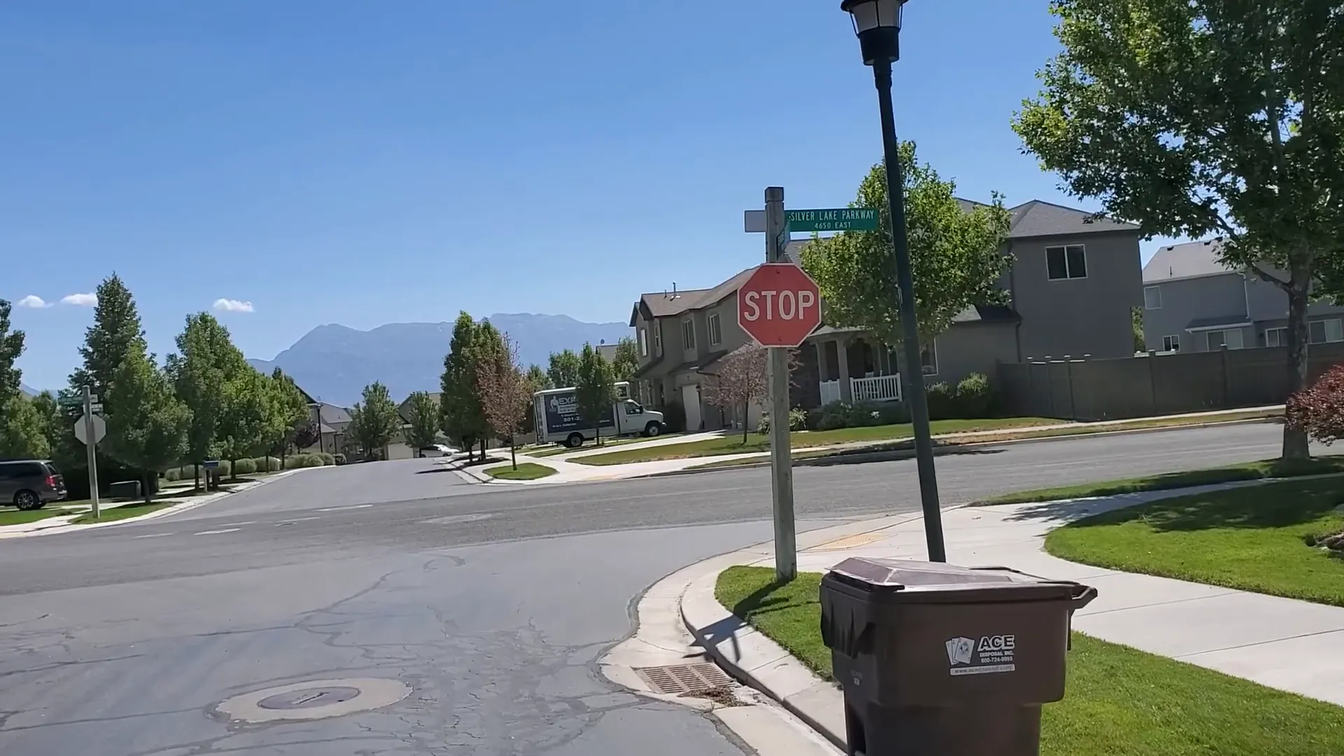View of Pony Express Parkway, main route in Eagle Mountain