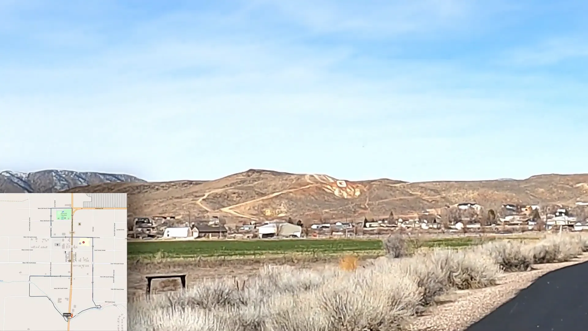 Large 'G' on the mountain overlooking Gunnison