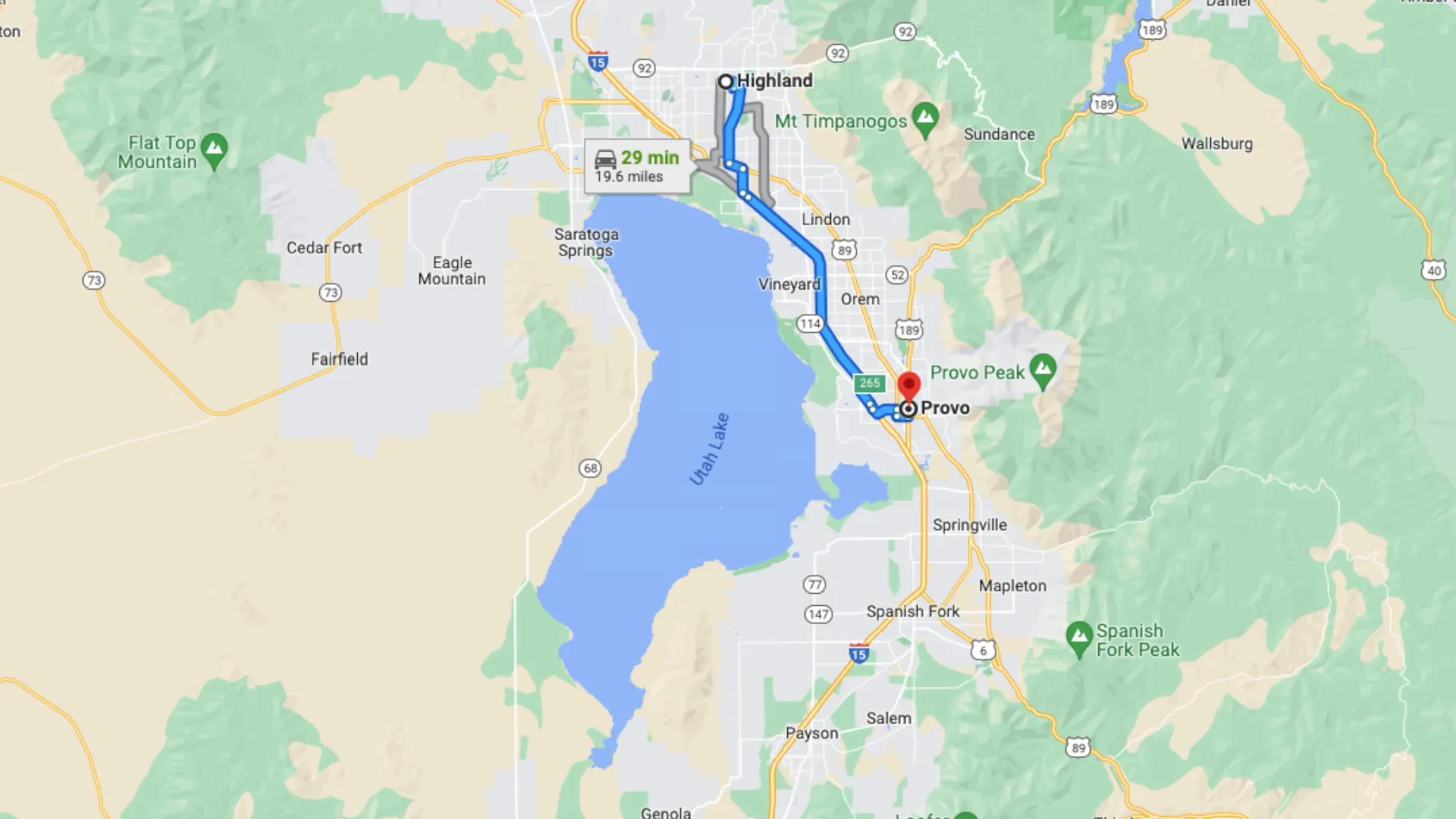 Proximity to Salt Lake City and Provo