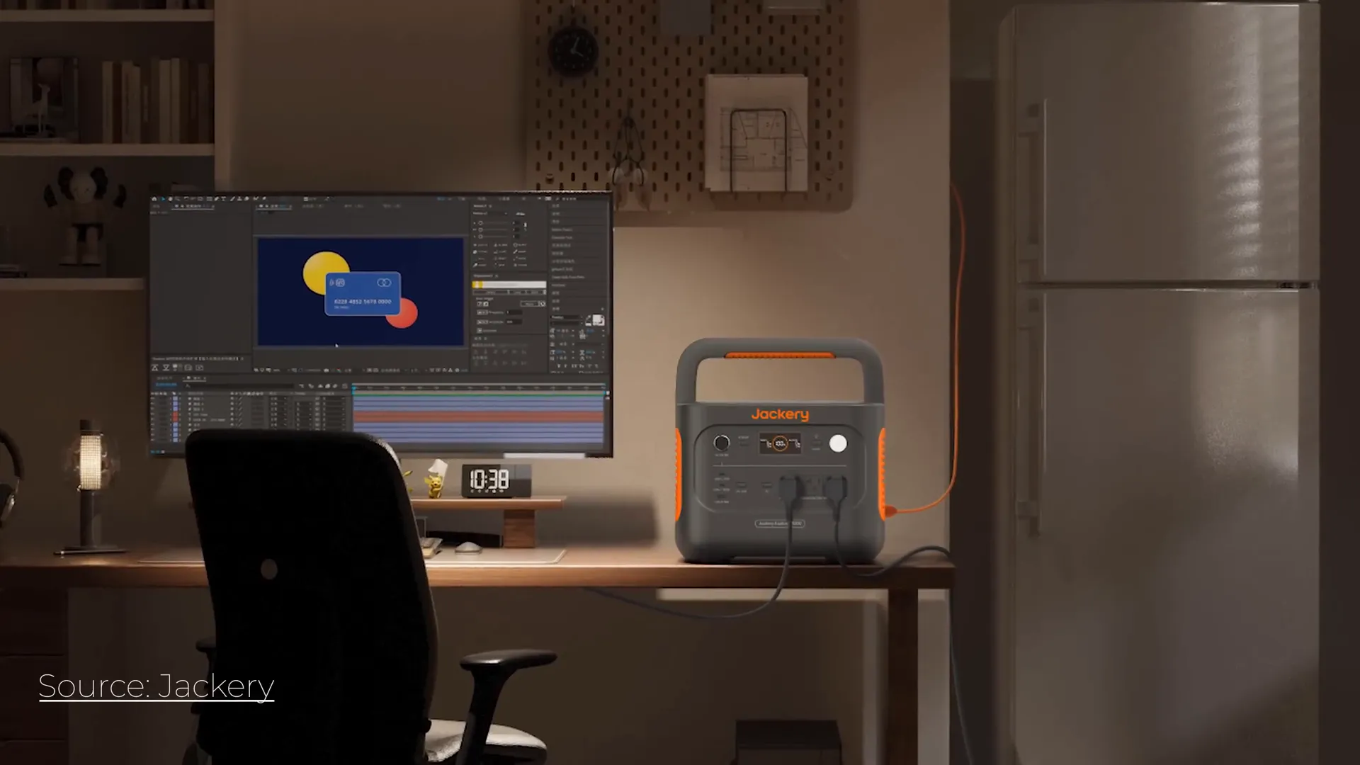 Jackery 1000 v2 power station powering a fan and other devices