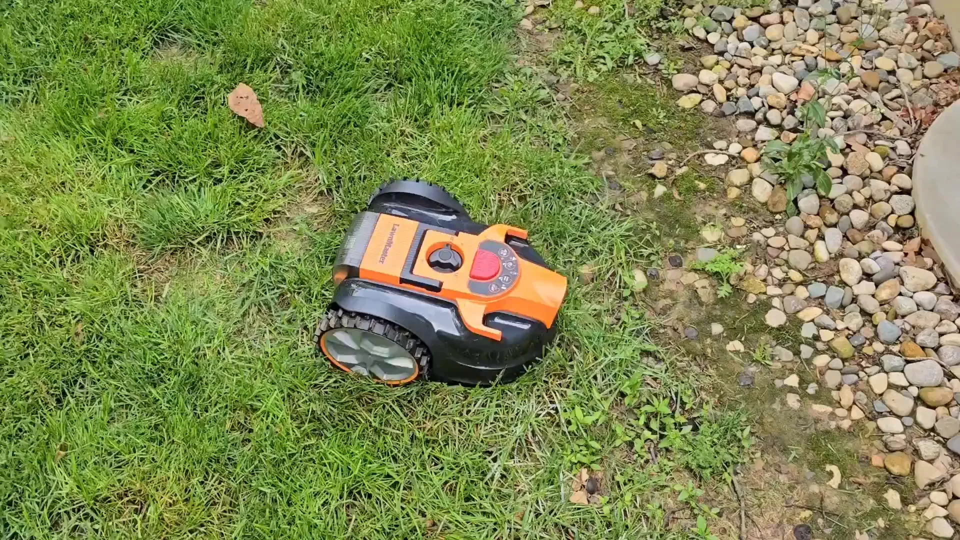 Magnetic boundary strip laid along edge to prevent mower access