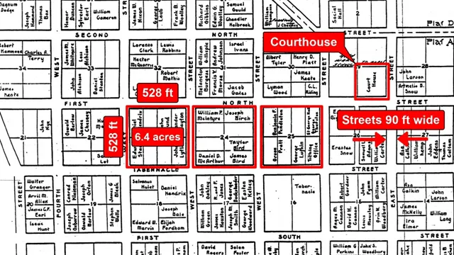 Original block map showing the Plat of Zion grid in St. George