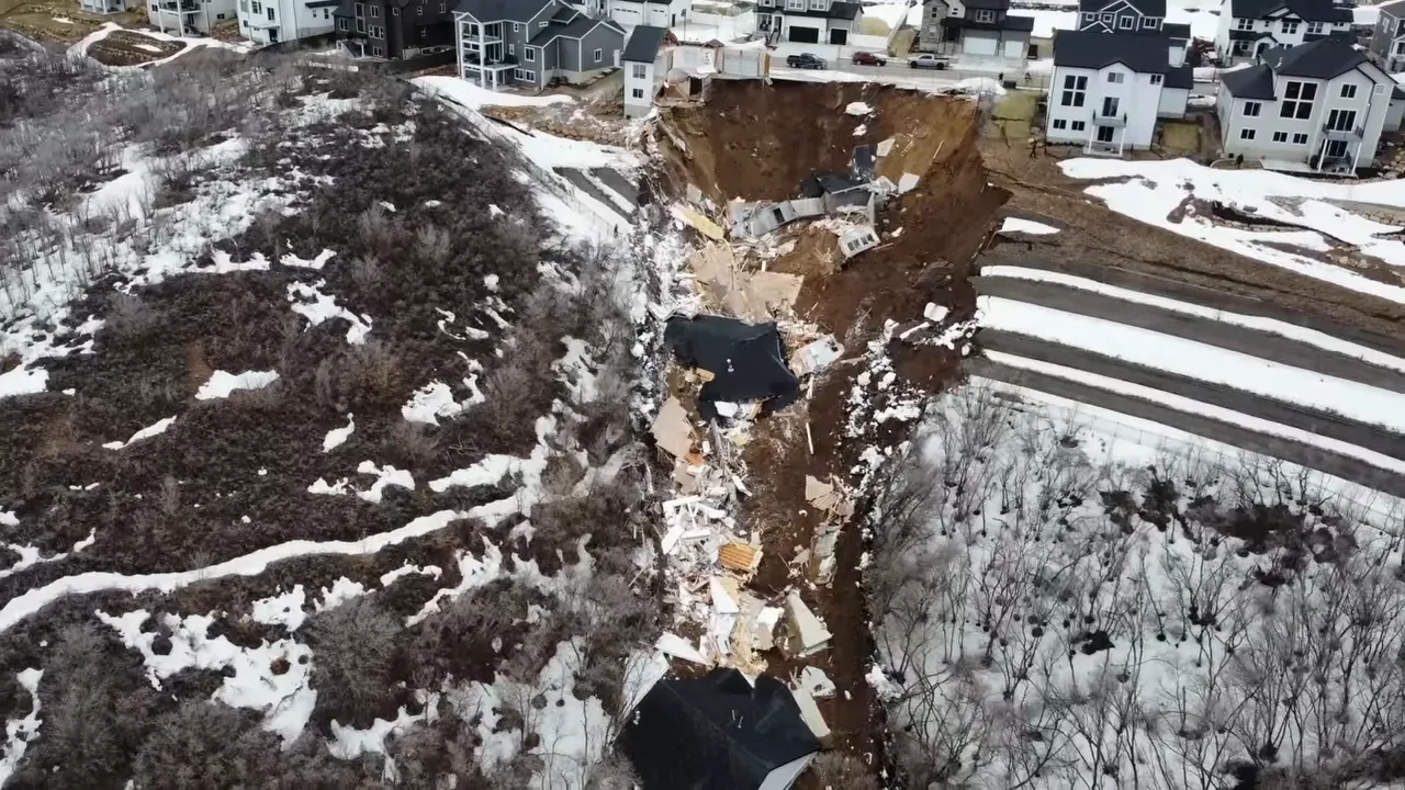 Hillside homes showing potential soil and structural challenges