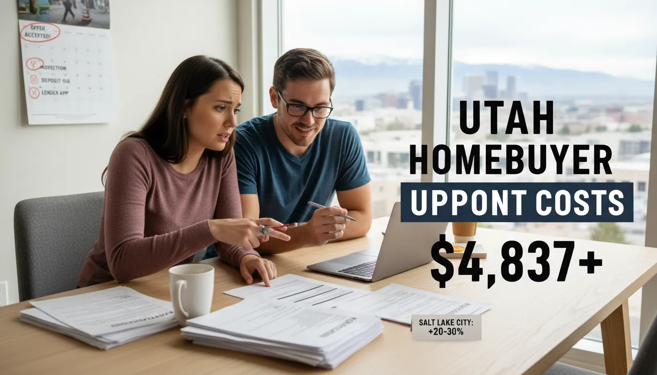 Southern California backyard with a custom concrete pool, outdoor kitchen and pavilion; homeowners consult with contractor near pool.