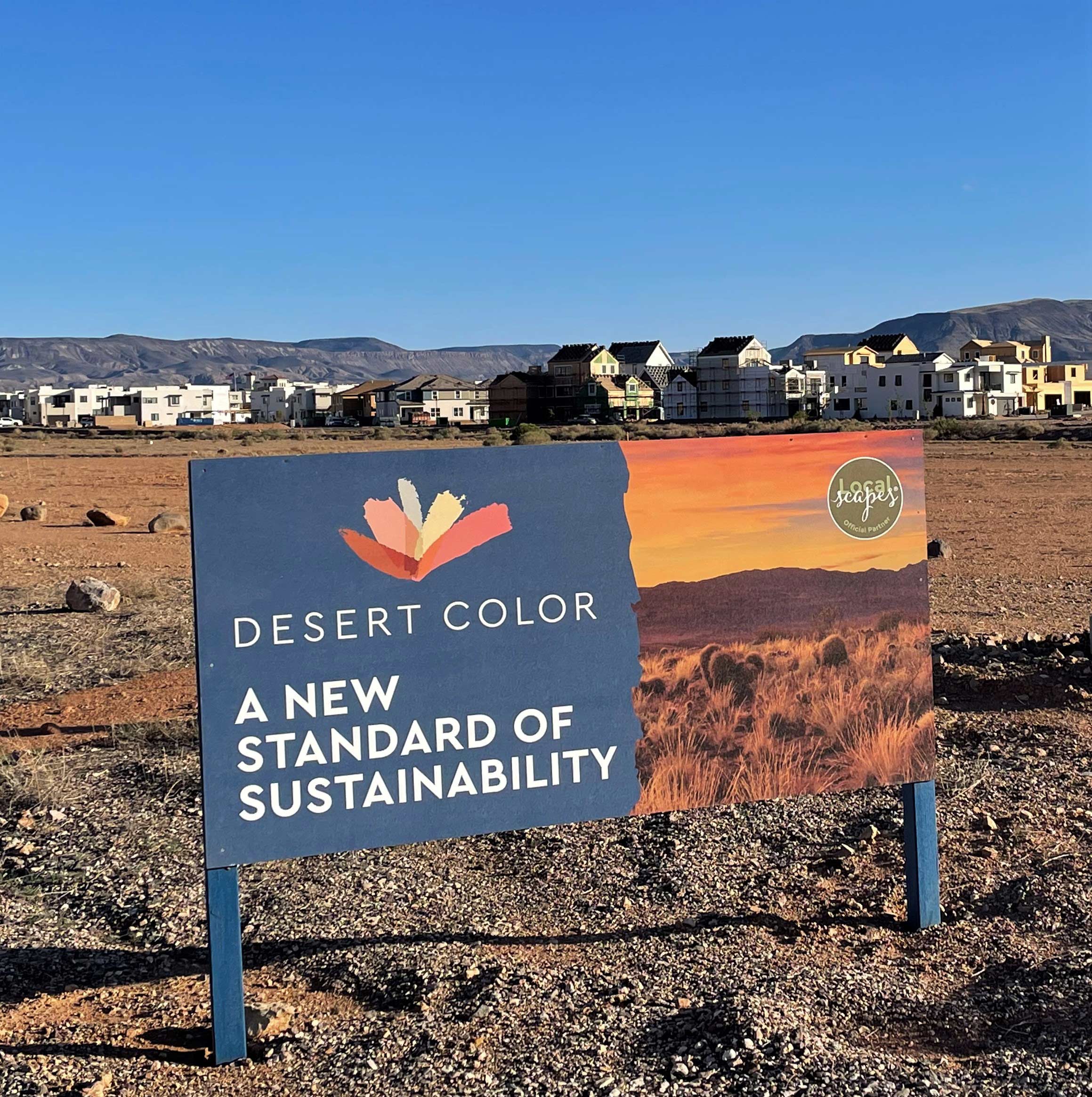 Desert Color Road Sign