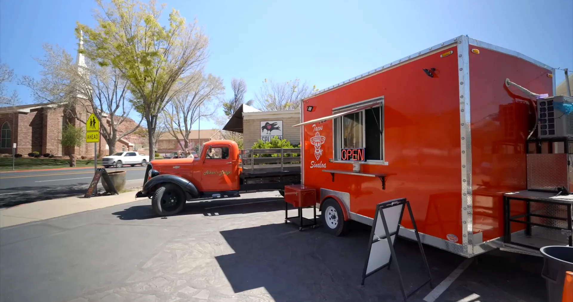Sinaloa Tacos food truck with menu options