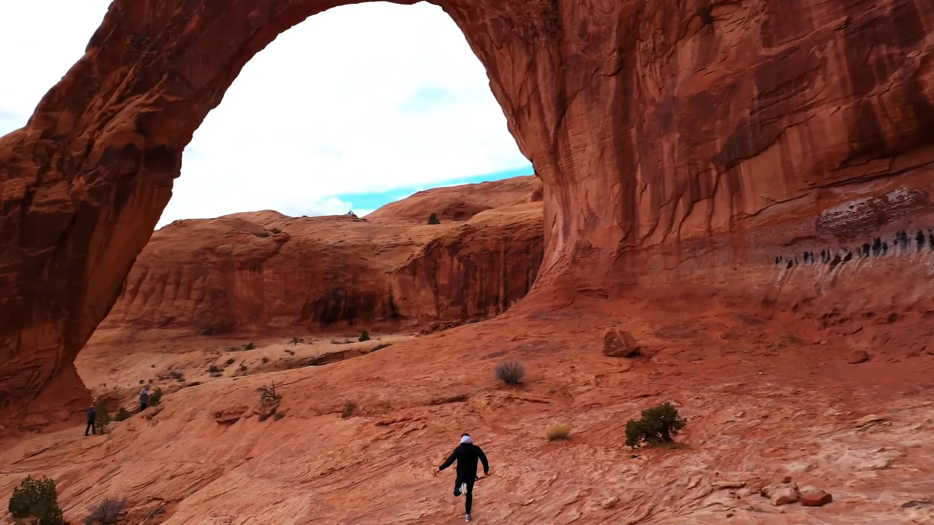 Corona Arch towering sandstone arch with scenic desert views