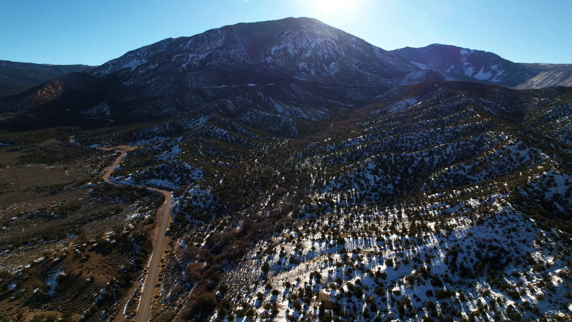 La Sal Mountains scenic drive with alpine peaks and forested slopes