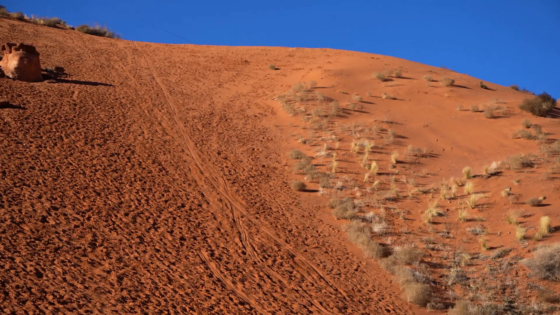 Moab Sand Hill large sand dune near entrance to Arches National Park
