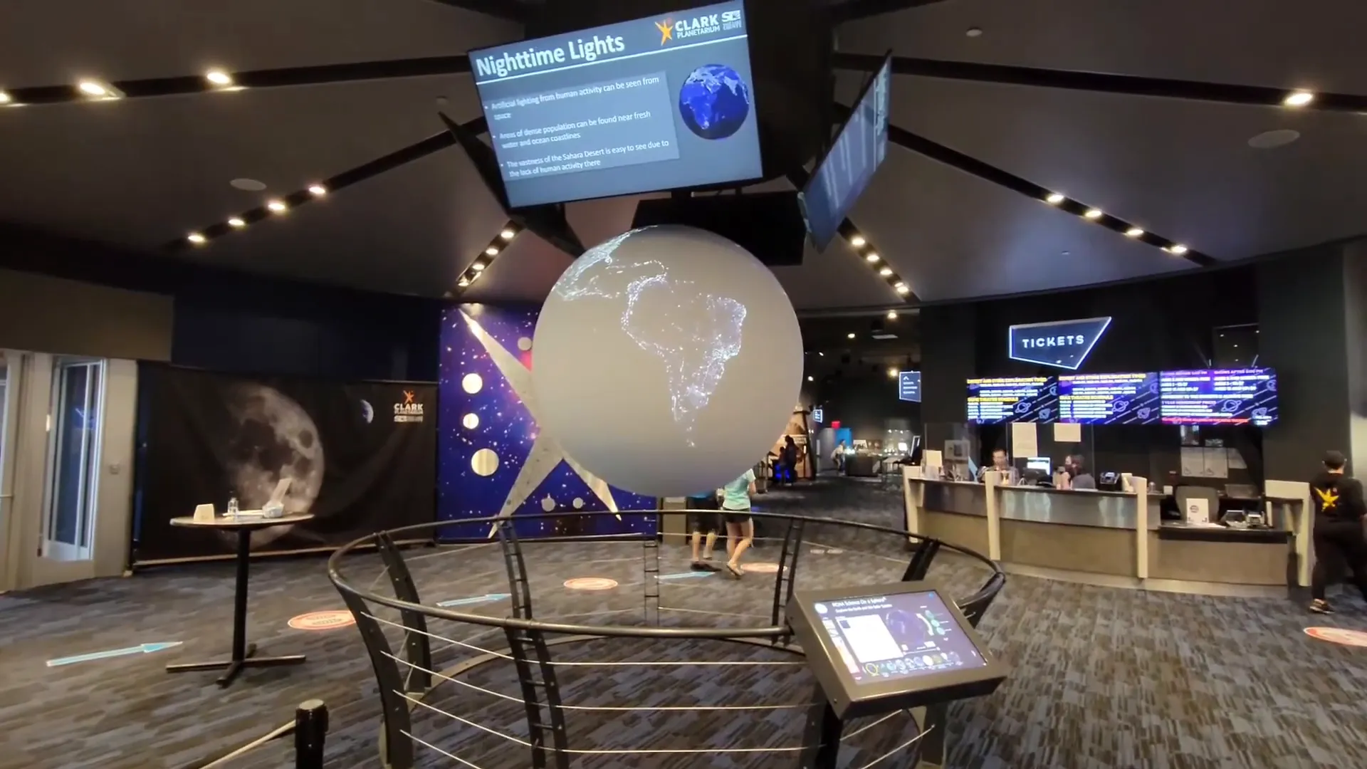 Clark Planetarium interactive space exhibits