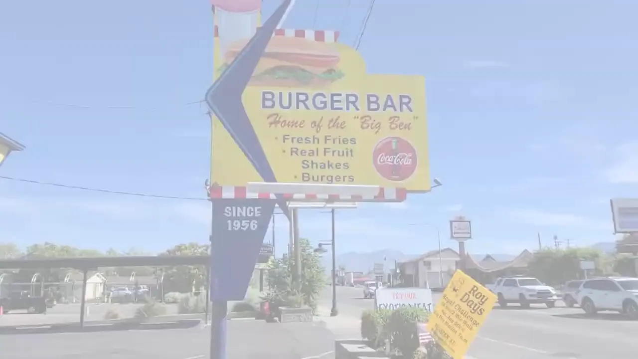 Burger Bar diner exterior and classic signage, Roy's longtime local restaurant