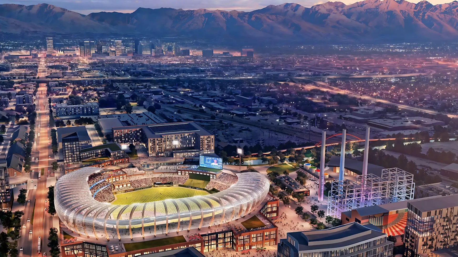 Concept art for new MLB stadium in Salt Lake City