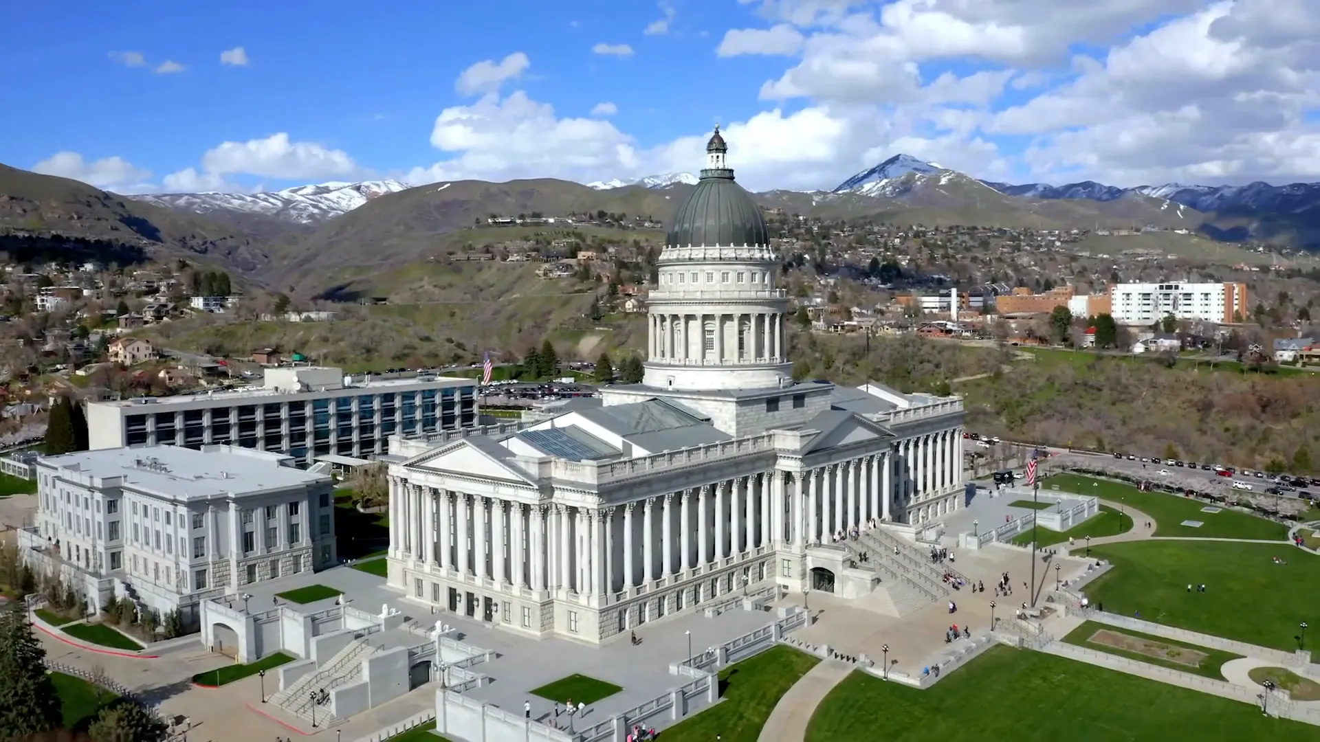 Utah State Capitol in spring