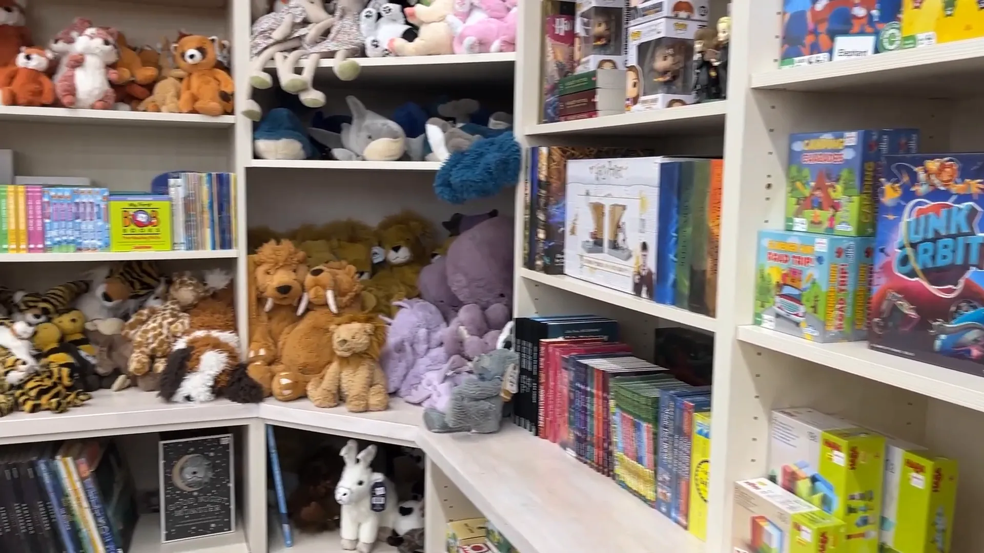 Interior of Buck's Ace Hardware showcasing toys and home decor