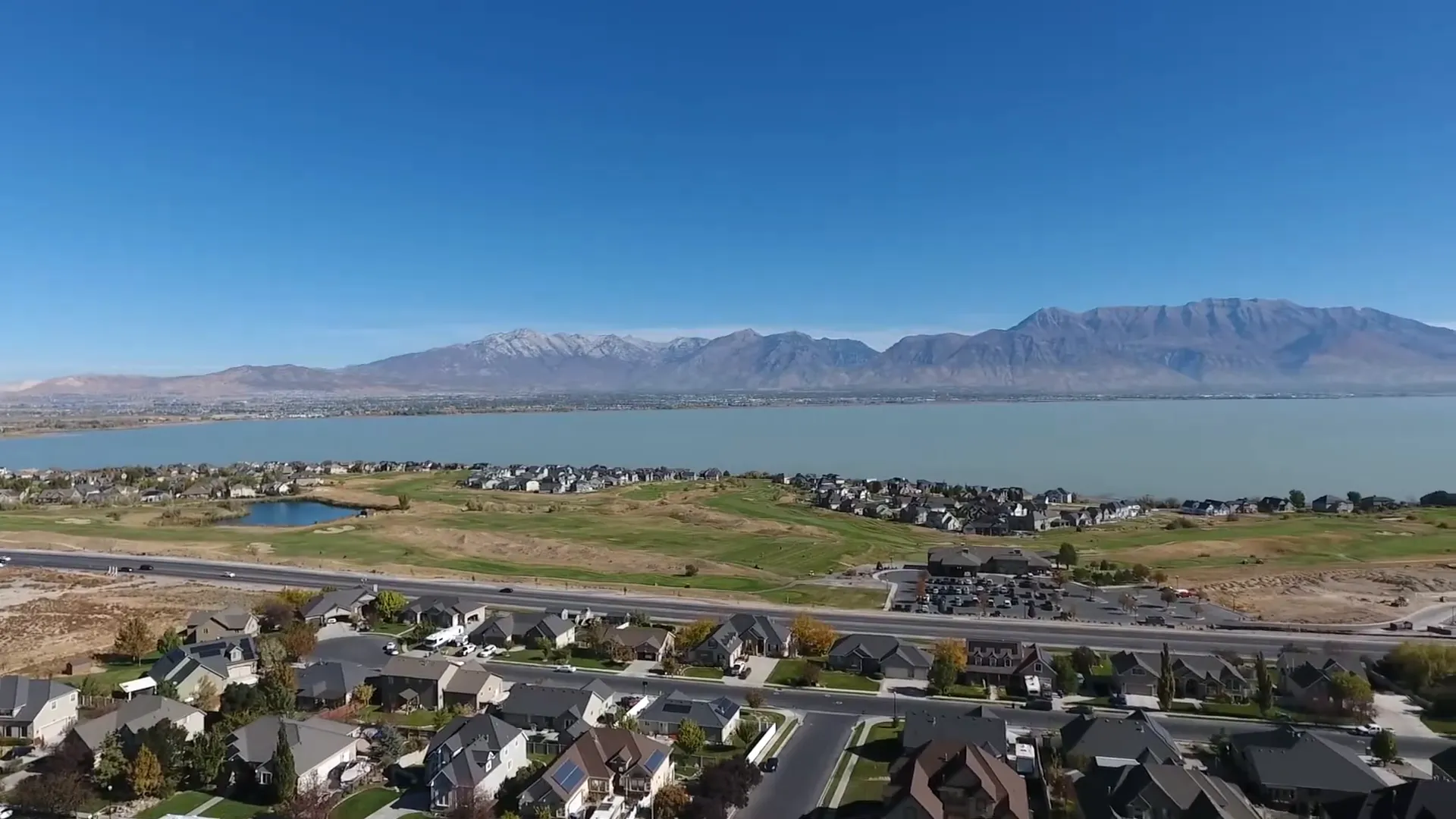 Beautiful views of Utah Lake from a home in Saratoga Springs