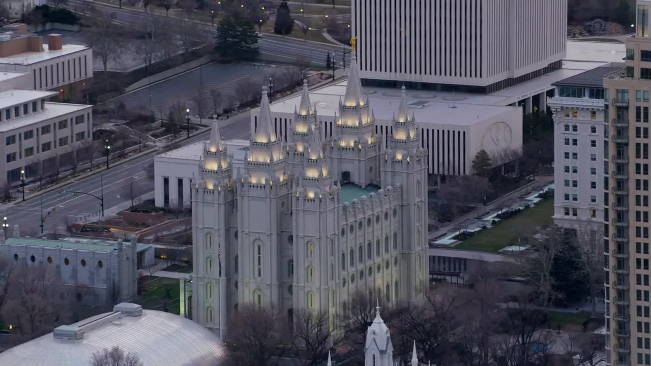 Salt Lake Temple and Temple Square in downtown Salt Lake City