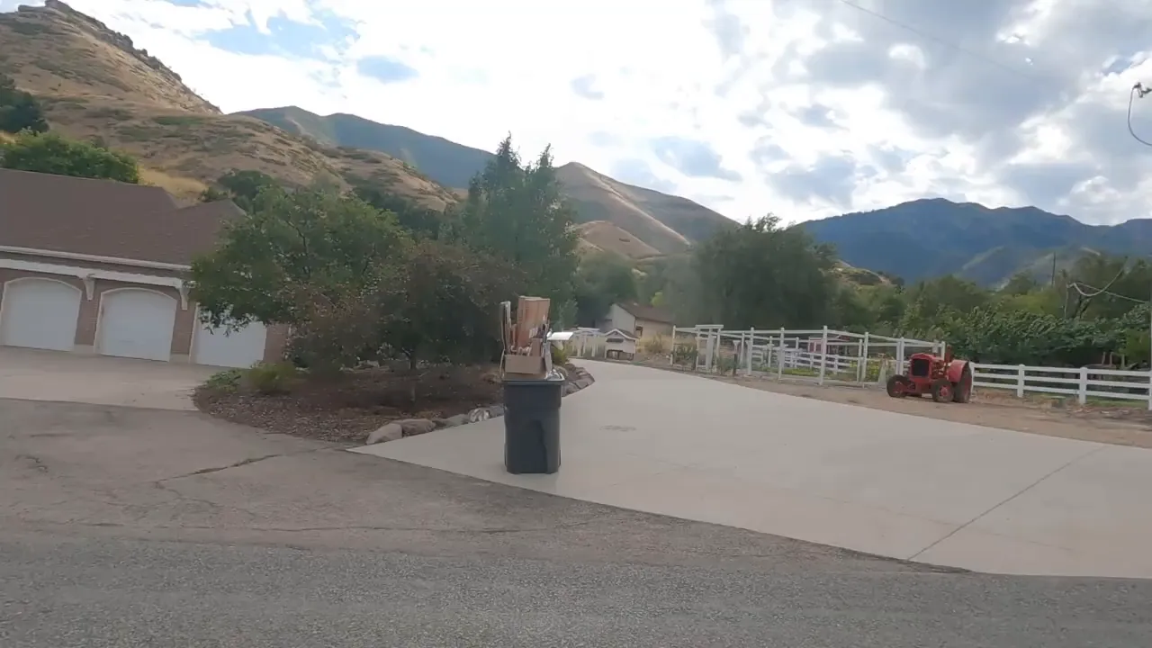 Scenic homes and wooded area at the base of Hubble Creek Canyon