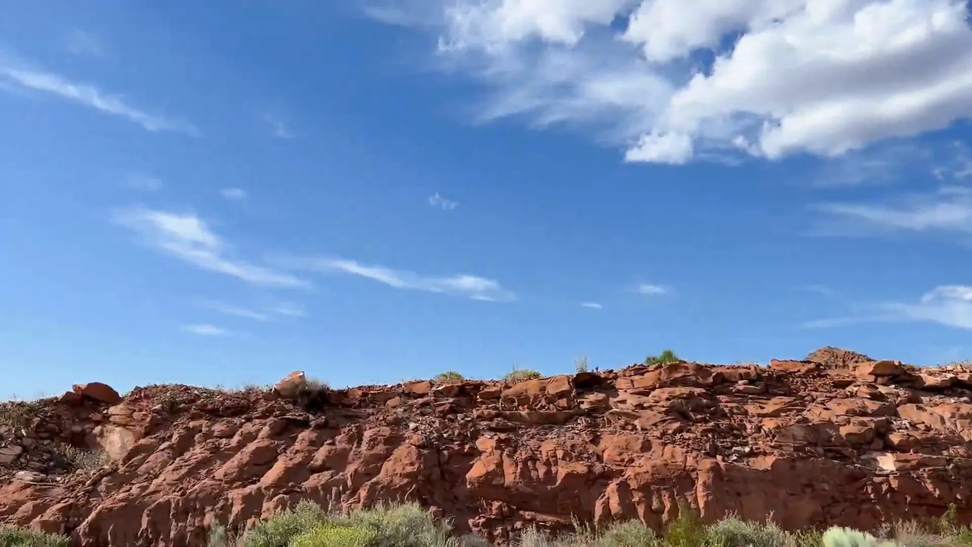 Hiking trail in St. George with red rock formations