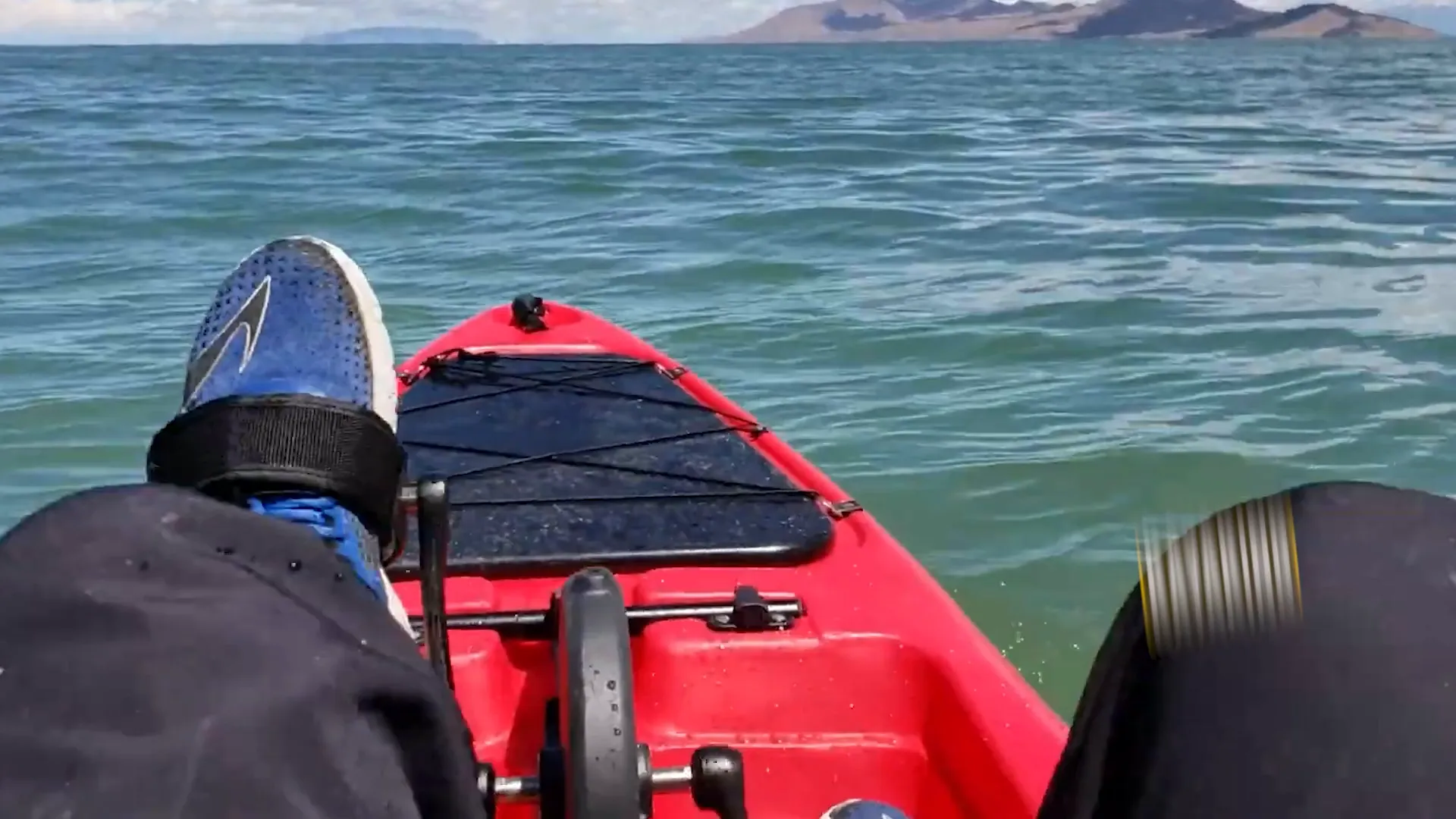 A family kayaking on Stansbury Lake
