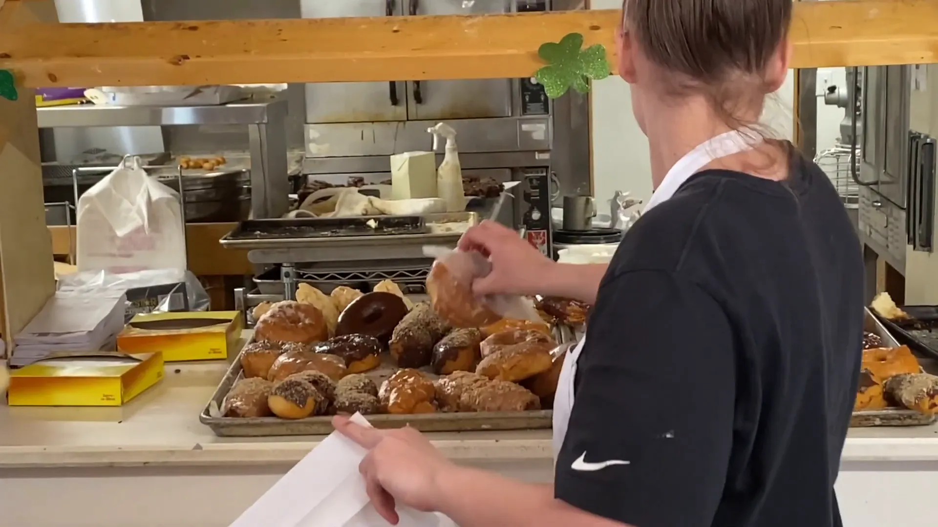 Fresh donuts and cinnamon rolls at the Pie Dump in Tremonton