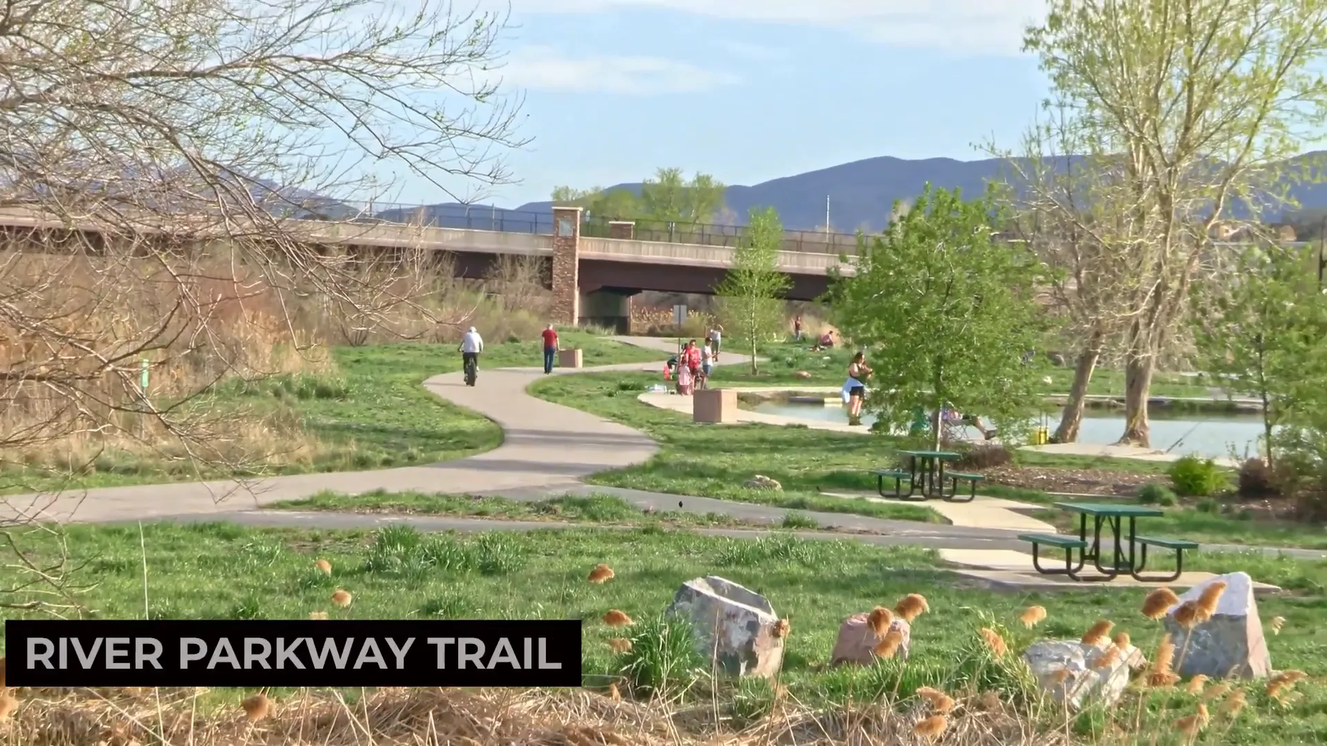 Scenic views along Jordan River Parkway Trail