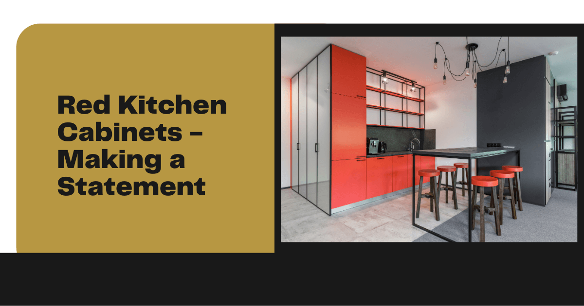 Red Kitchen Cabinets